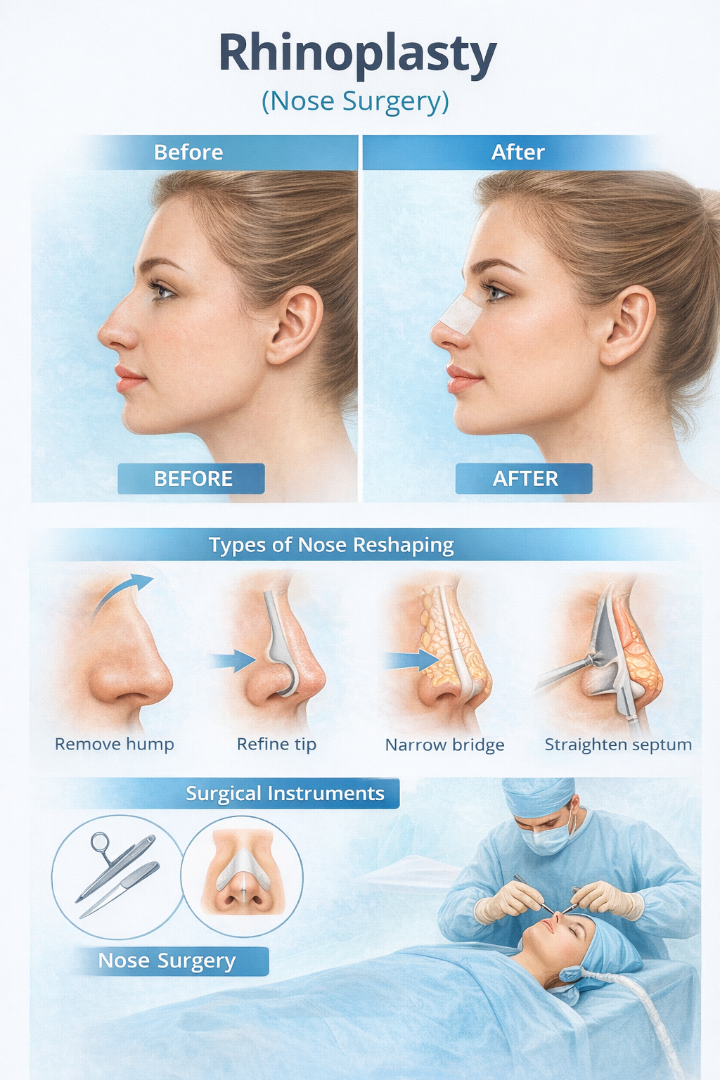 Rhinoplasty nose surgery before and after results by Dr Animesh Damani Best Plastic Surgeon in Indore